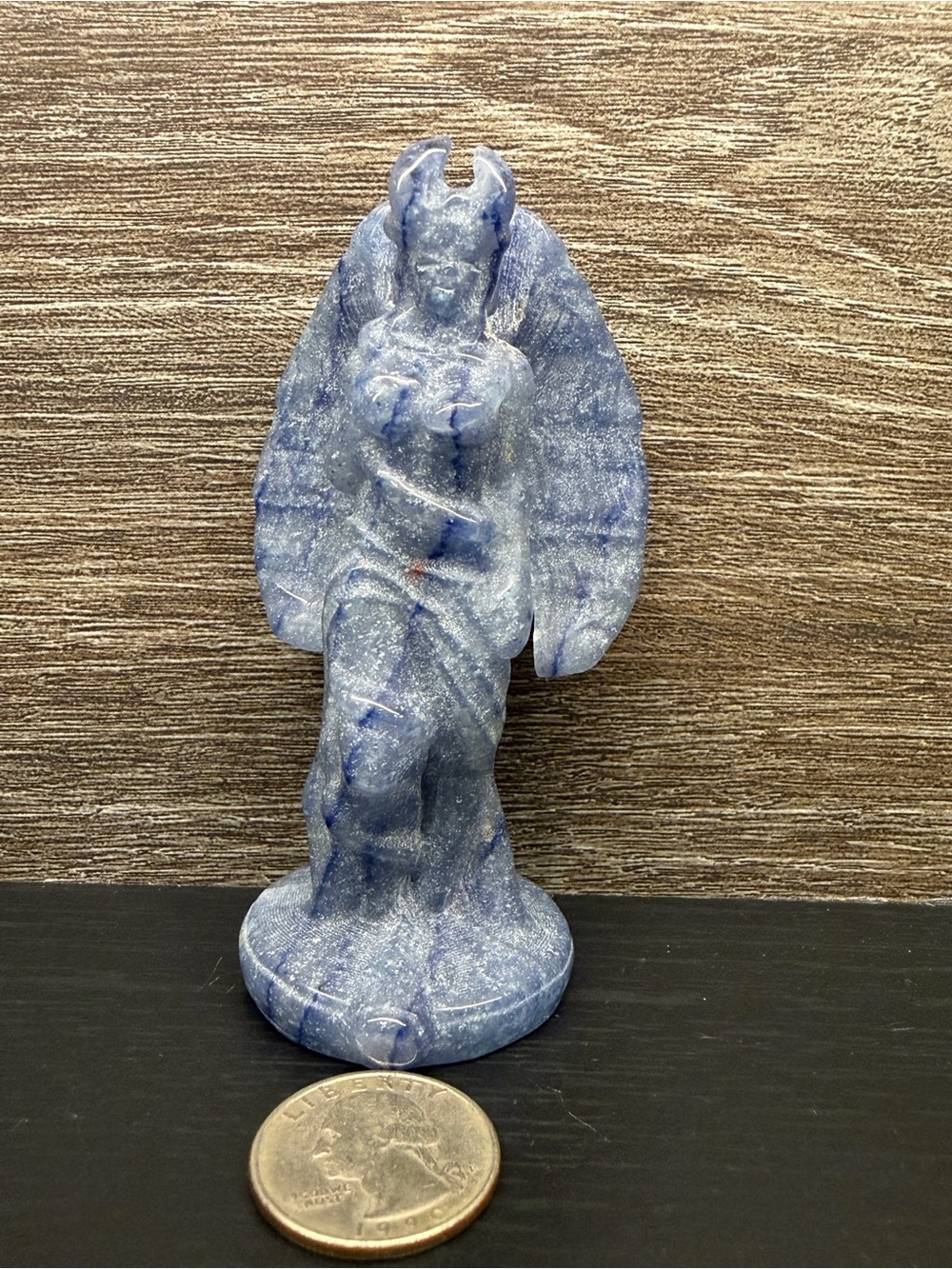 Blue Aventurine Lilith Goddess Statue Carving